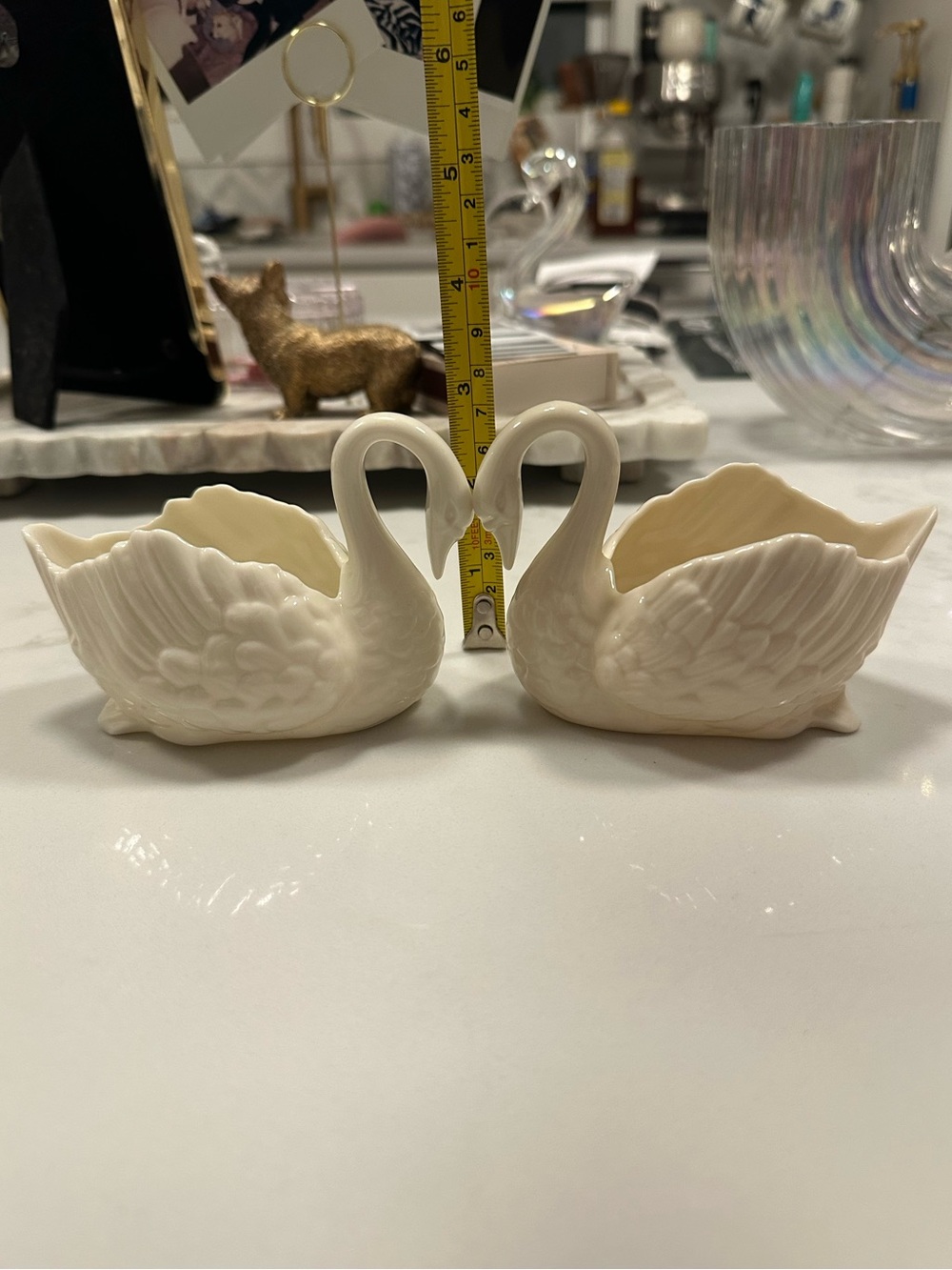 Vintage Pair of Lenox Swan Trinket Dishes - Picture 6 of 7